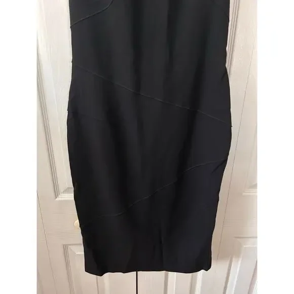 WHBM White House Black Market Black Sheath Dress Size 10 - Picture 5 of 10